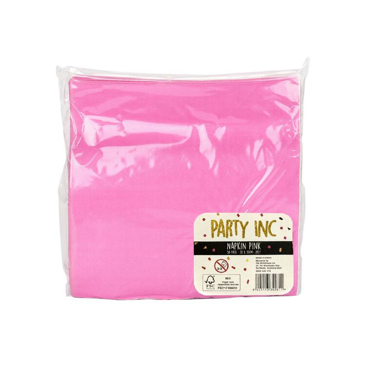 Party Inc Napkin Pink 50 Pack, , hi-res