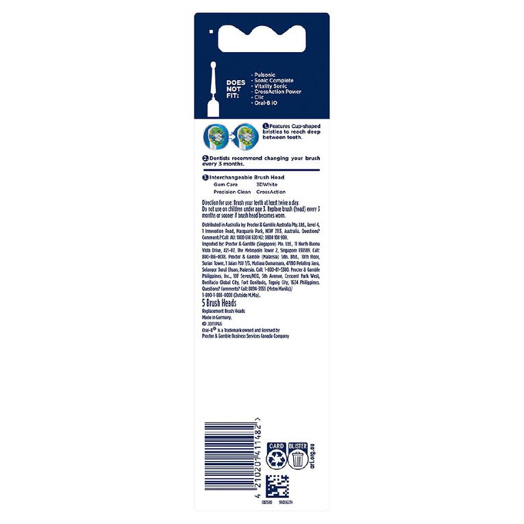 Oral-B Vitality Floss Action Refill Heads 5 Pack, , hi-res