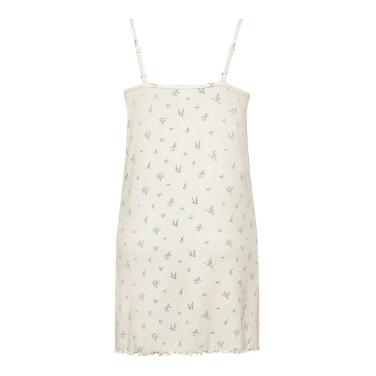 H&H Women's Pointelle Nightie, Cream, hi-res