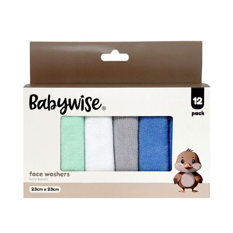 Babywise Facewasher 12 Pack, , hi-res