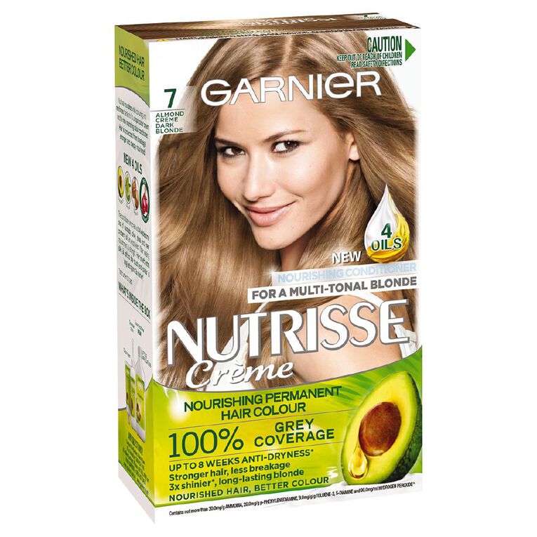 Garnier Nutrisse Permanent Creme Almond Creme Dark Blonde 7, , hi-res