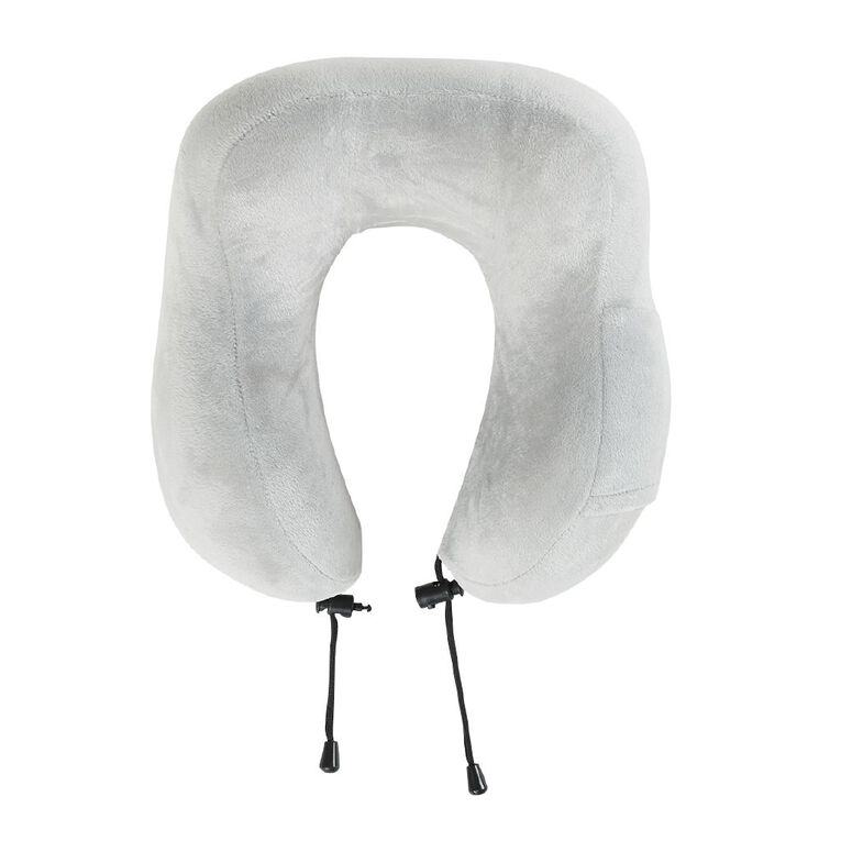Living & Co Travel Pillow Memory Foam Black, , hi-res