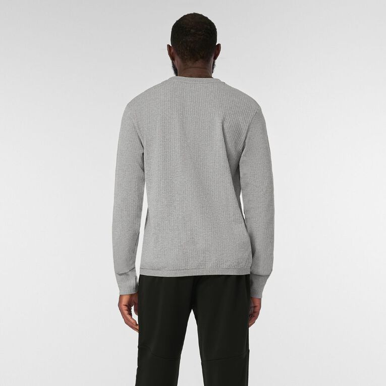 Active Intent Men's Longsleeve Seamless Top, Grey Mid, hi-res