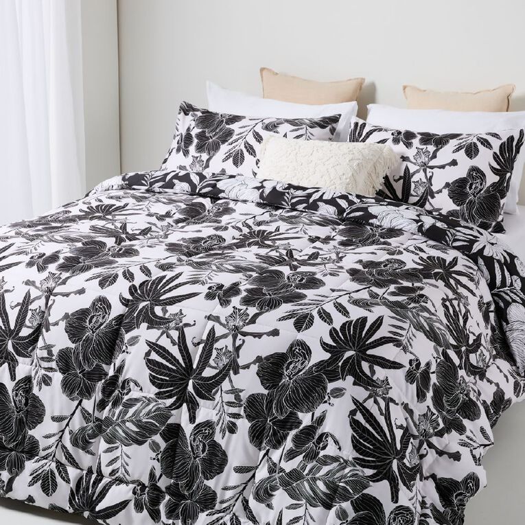 Living & Co 3 Piece Comforter Set Printed Sadie Multi-Coloured King, , hi-res