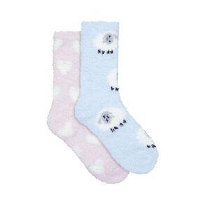 Underworks Women's Heat Bods Marshmallow Socks 2 Pack