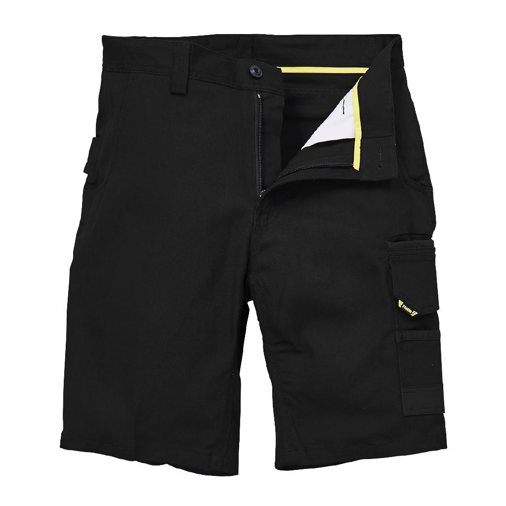 Tradie Flex Contrast Cargo Shorts Black 
