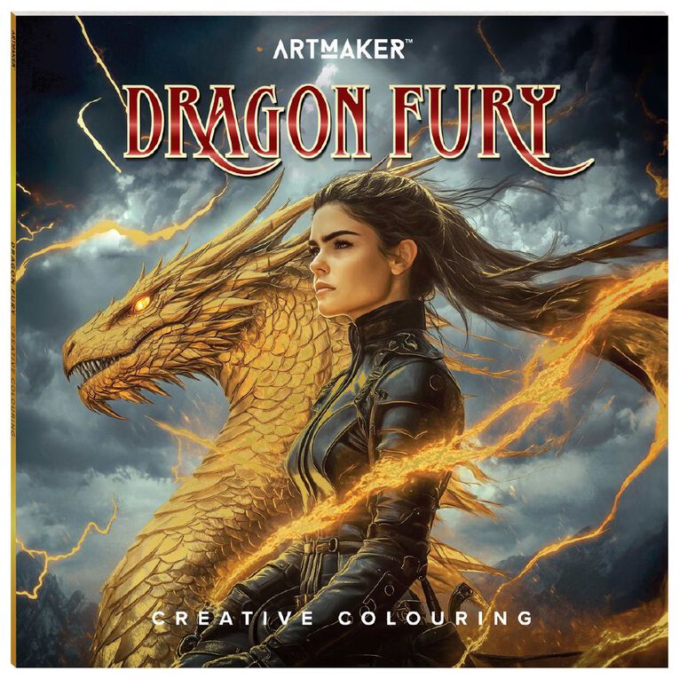 Art Maker: Dragon Fury Colouring Book, , hi-res