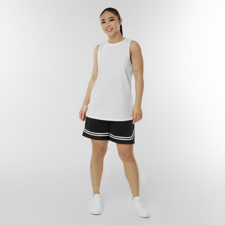 Active Intent Women's Active Basketball Shorts, Black/White, hi-res