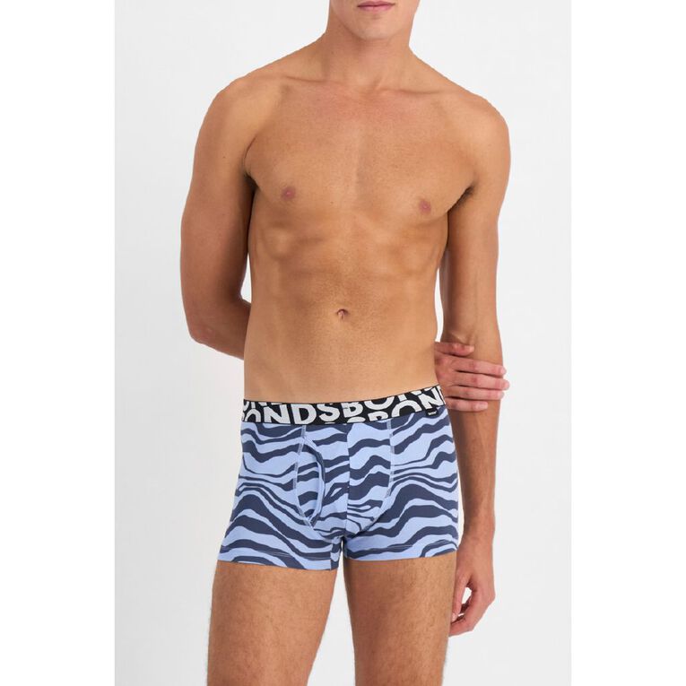 B FOR BONDS Men's Trunks 2 Pack, Black/Blue, hi-res