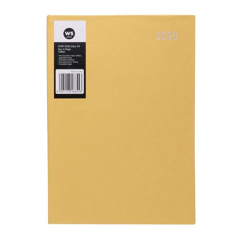 WS Cpop 2026 Diary A4 Day to page Yellow, , hi-res