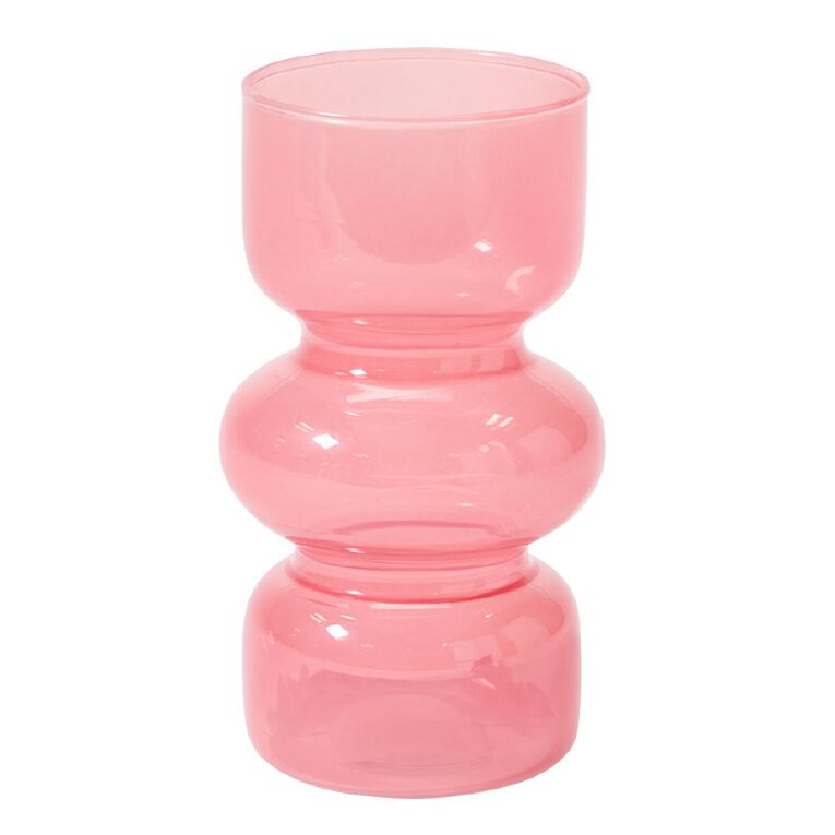 Living & Co Tinted Glass Totem Vase 18cm, , hi-res