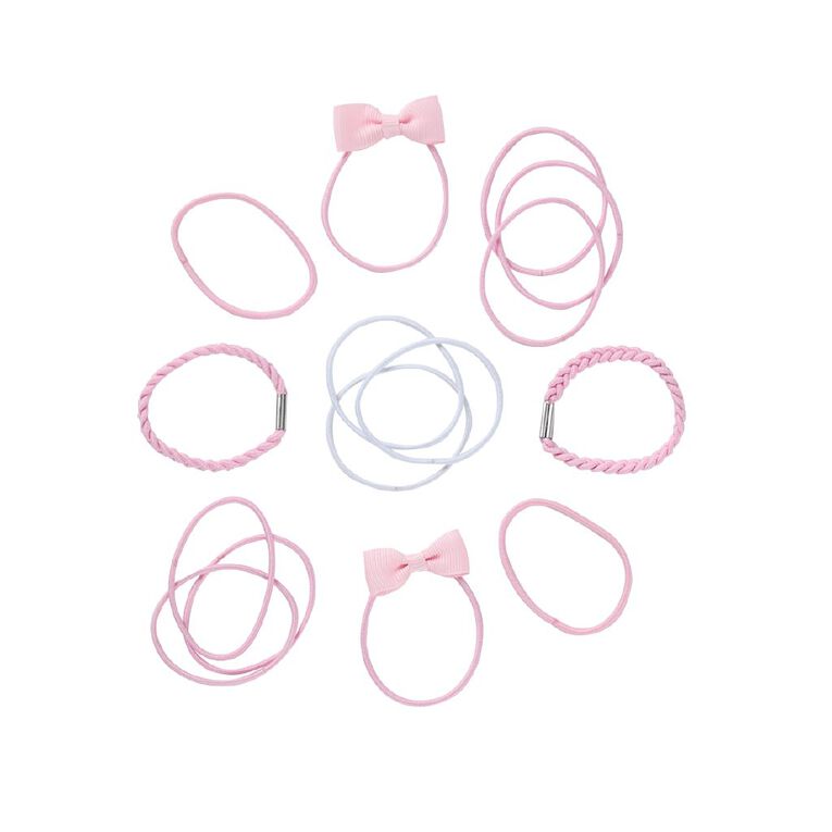 Beauty Essentials Pink Hair Ties, , hi-res