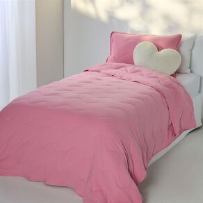 Living & Co Kids 2 Piece Comforter Set Pink King Single