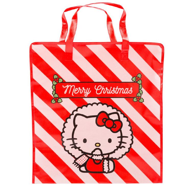 Hello Kitty Jumbo Shop Bag Stripe Red/White, , hi-res