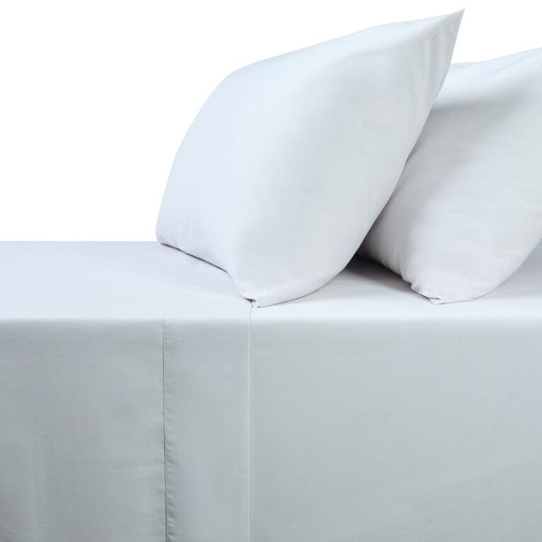 Living & Co Cotton Rich Sheet Set Grey Queen, Grey, hi-res