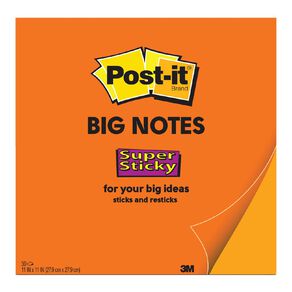3M Post-It Note Big Orange 279mm x 279mm Orange Mid