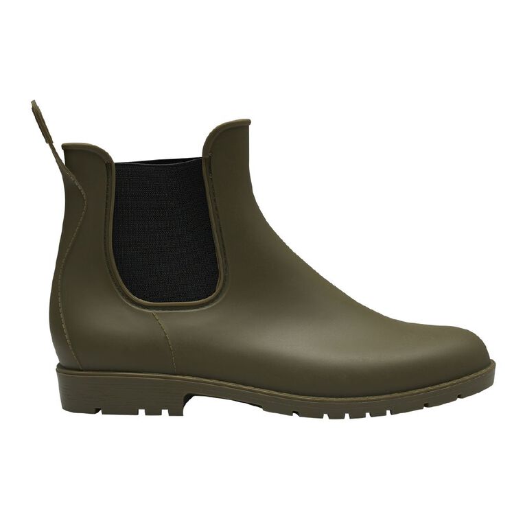 H&H Women's Essential Ankle Length Gumboots, Khaki, hi-res
