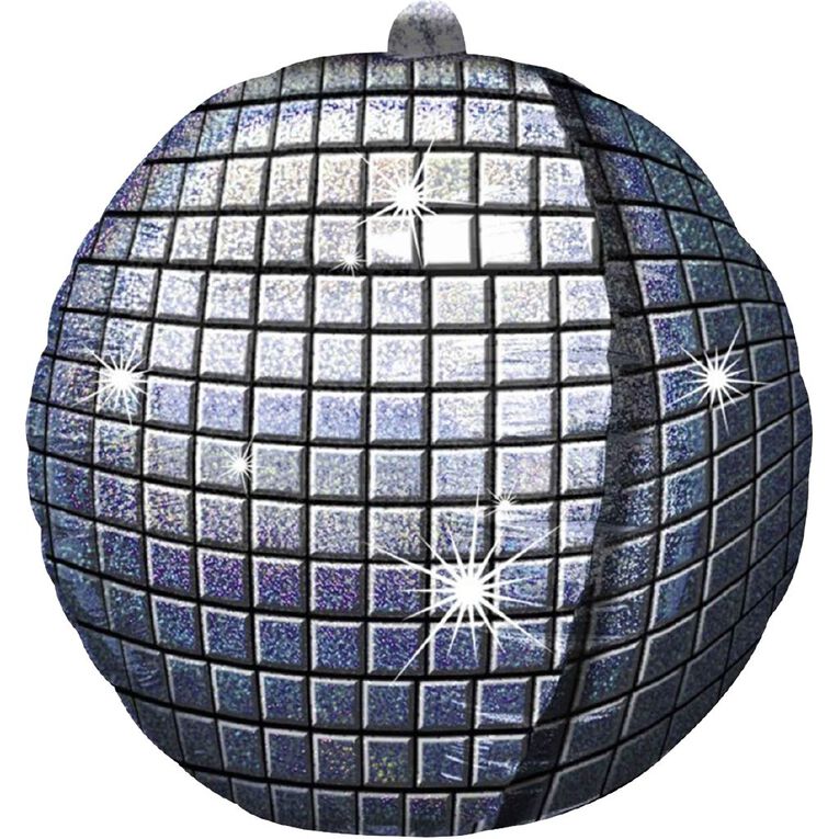 Anagram Supershape Holographic Disco Ball Balloon, , hi-res