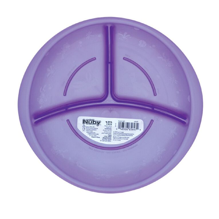 Nuby Embossed Fun Feeding Section Plate Assorted, , hi-res