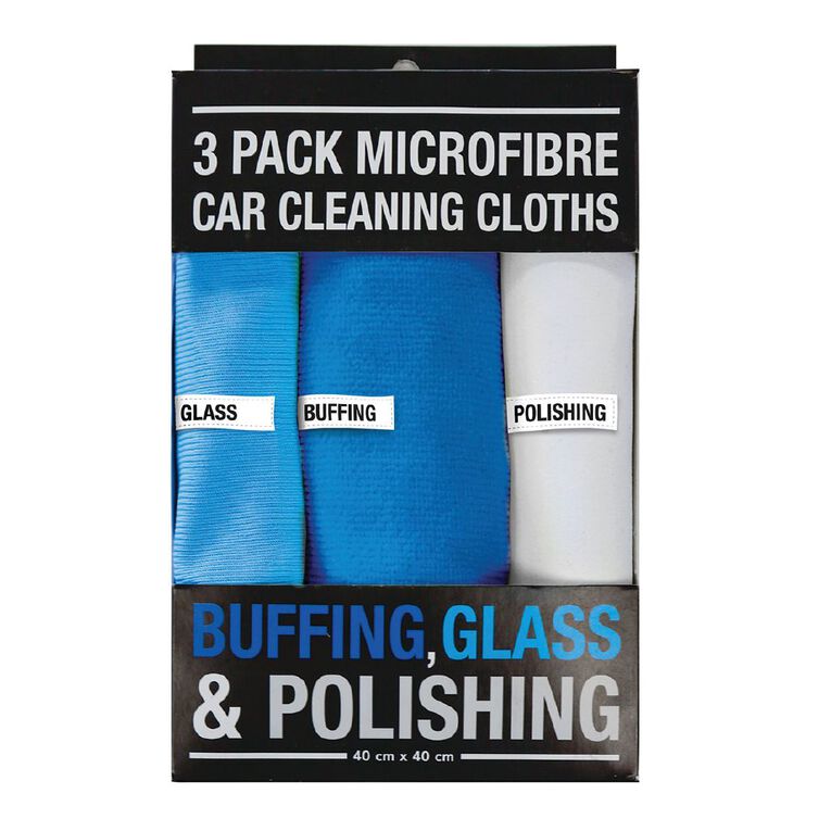 Microfiber Car Cleaning Clothes 3 Pack 40cm x 40cm, , hi-res