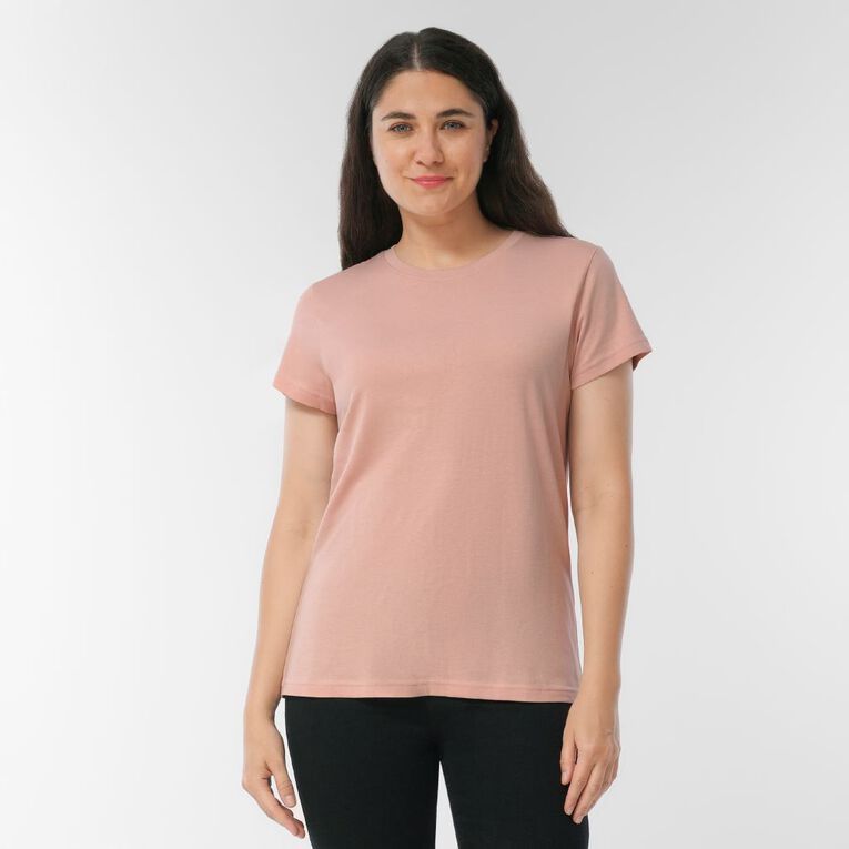H&H Women's Short Sleeve Crew Neck Tee, Pink Light PALE MAUVE, hi-res