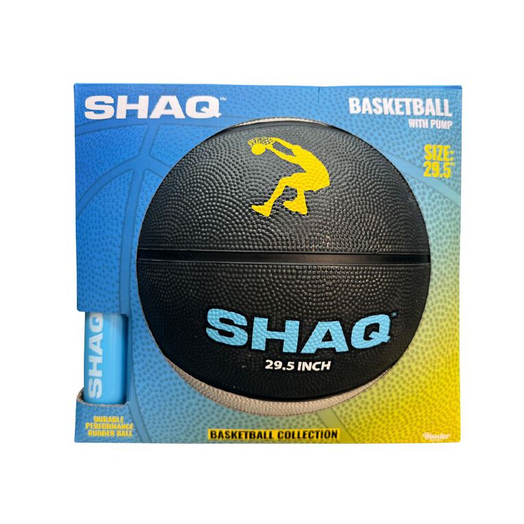 Shaq Rubber Basketball with Pump Size 29.5 Inches 7 Grey/Black, , hi-res