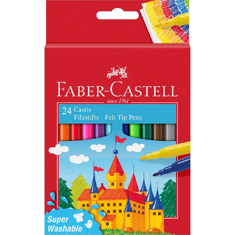 Faber-Castell Fibre tip Pen Castle Box of 24, , hi-res