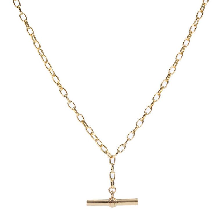 Gold Plated Bar Necklace, , hi-res