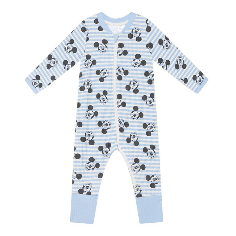Mickey Mouse Babies' 2 Way Zip All-in-One, Blue Light, hi-res