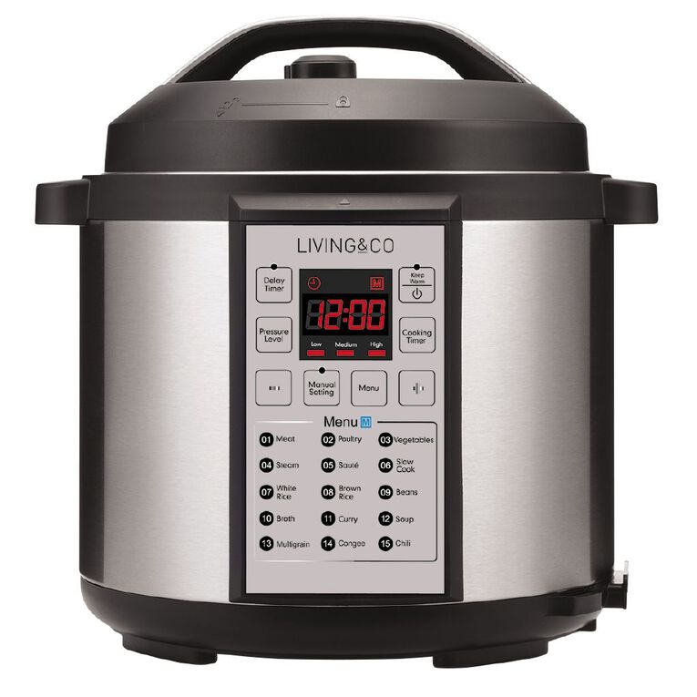 Living & Co Digital Pressure Cooker 6L, , hi-res