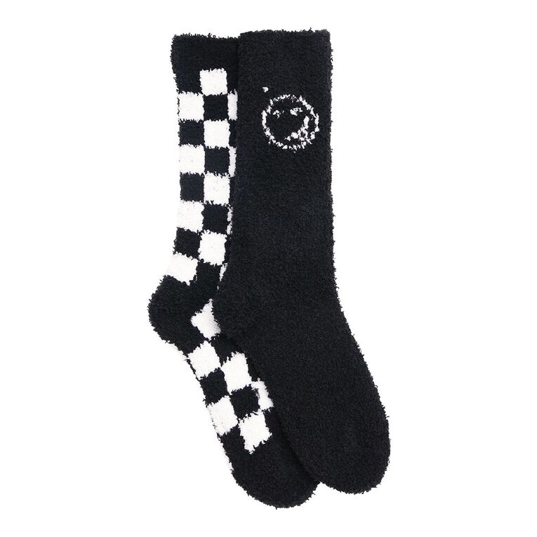 H&H Boys' Bed Socks 2 Pack, Black, hi-res