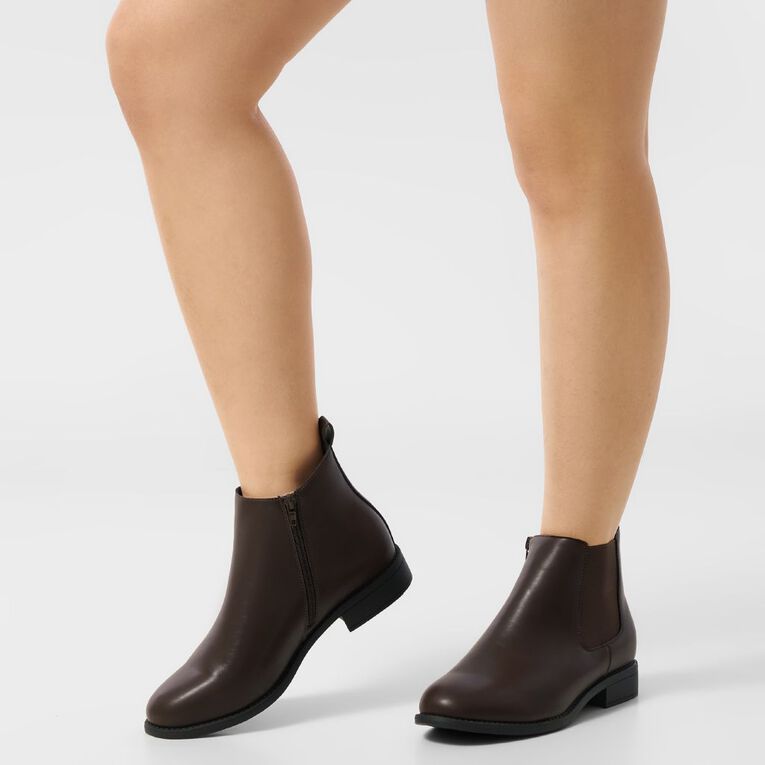 H&H Women's Chelsea Boots, Brown Dark, hi-res