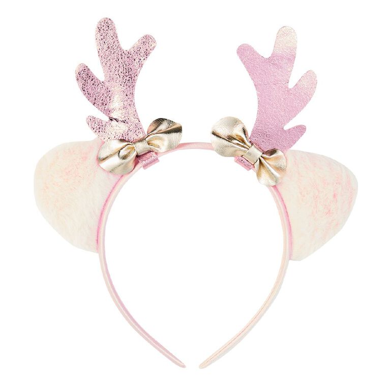Wonderland Reindeer Headband Pink, , hi-res