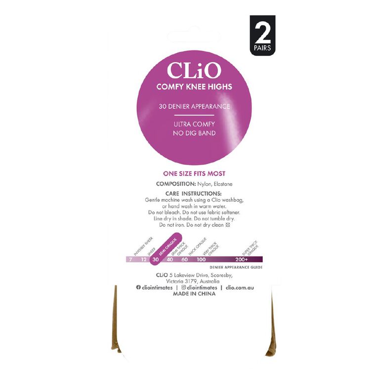 Clio Girl No Dig Knee High 2 Pack, Natural, hi-res