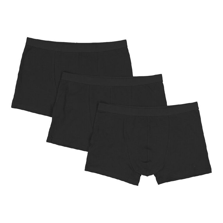 H&H Men's Trunks 3 Pack, Black, hi-res