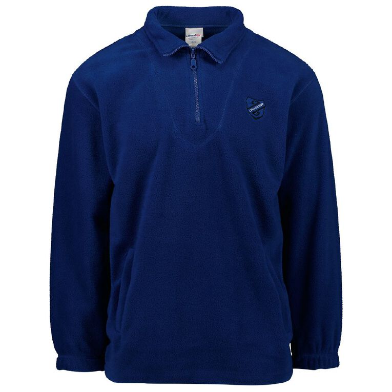 Schooltex Chaucer Polar Fleece Top with Embroidery, Royal, hi-res