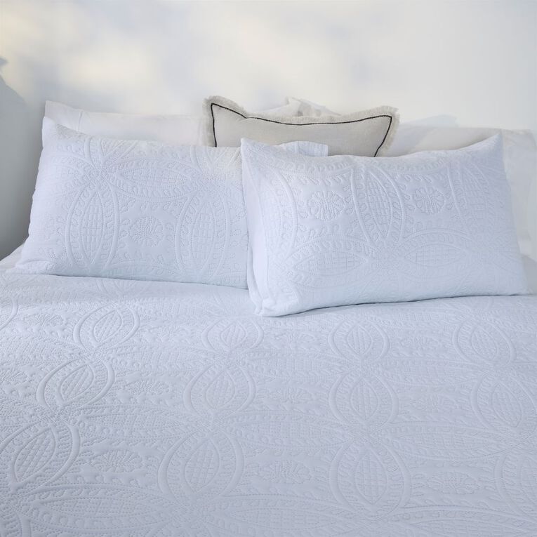 Living & Co Duvet Cover Set Cairo Embossed Queen, , hi-res