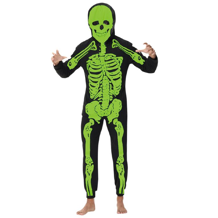 Scarehouse Glow-In-The-Dark Skeleton Costume Boys 8-10 Years, , hi-res