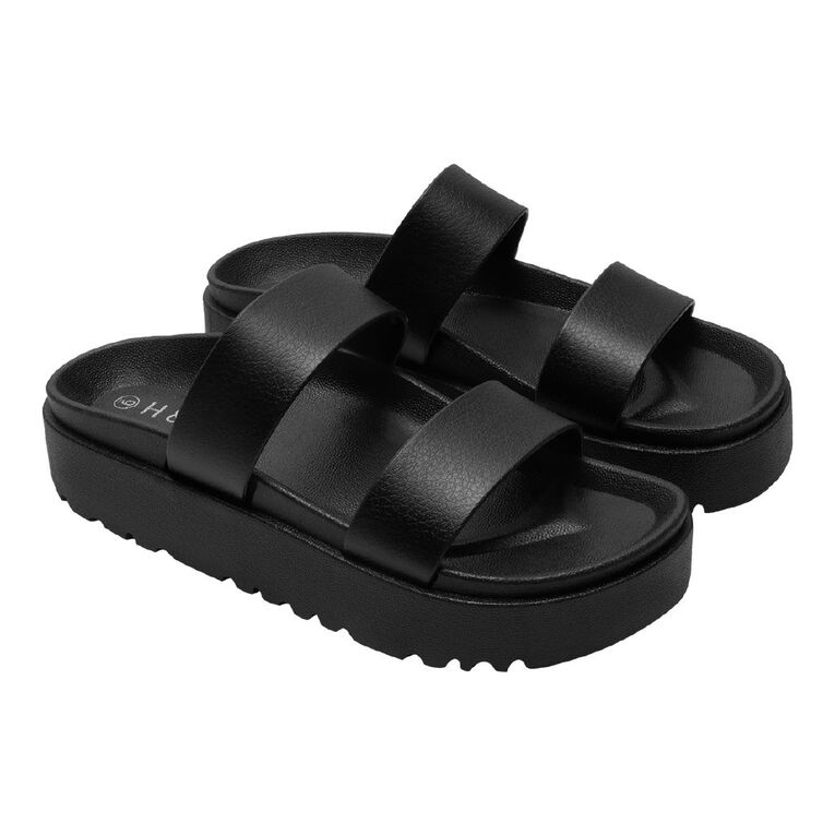 H&H Women's Emily Slides, Black, hi-res