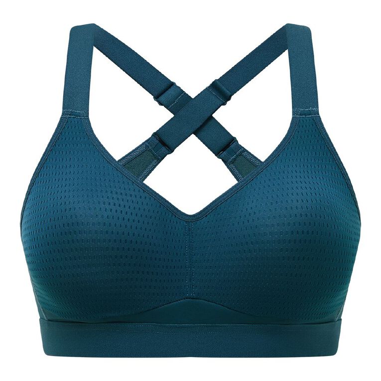 Active Intent Women's Action Sports Bra, Green Dark, hi-res