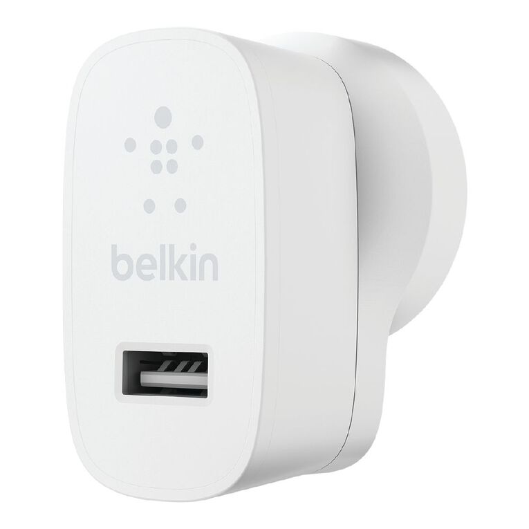 Belkin BoostCharge 12W Single Port USB-A Wall Charger White, , hi-res
