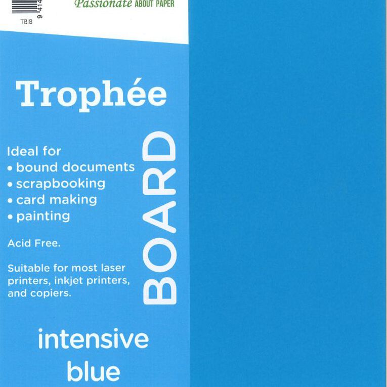 Trophee Board 210gsm Intensive Blue A4 12 Pack, , hi-res