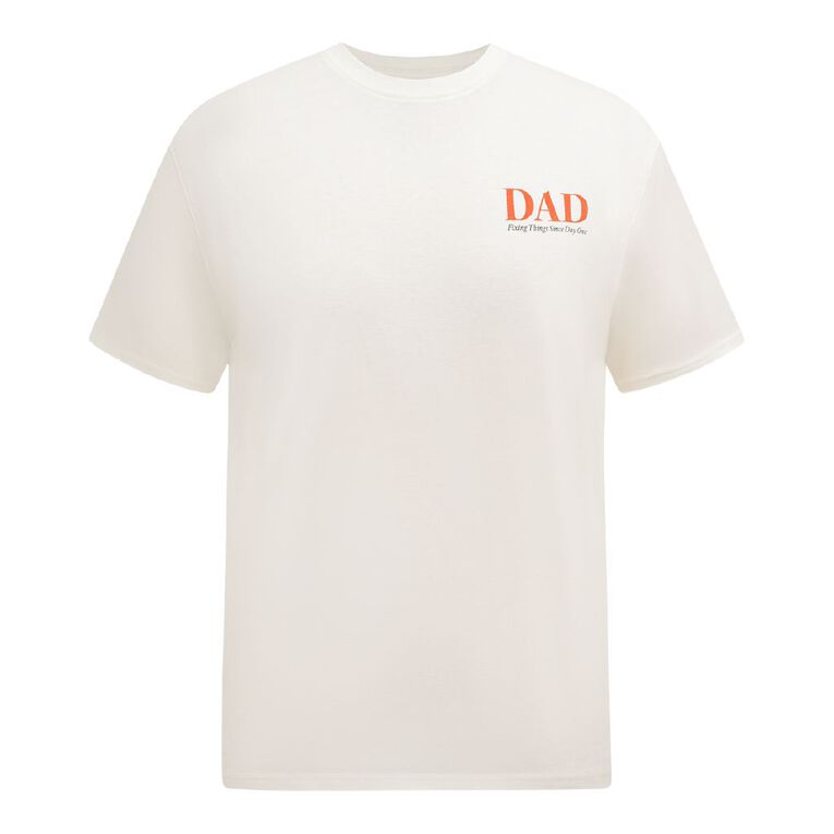 H&H Men's Fathers Day Tee, Cream, hi-res