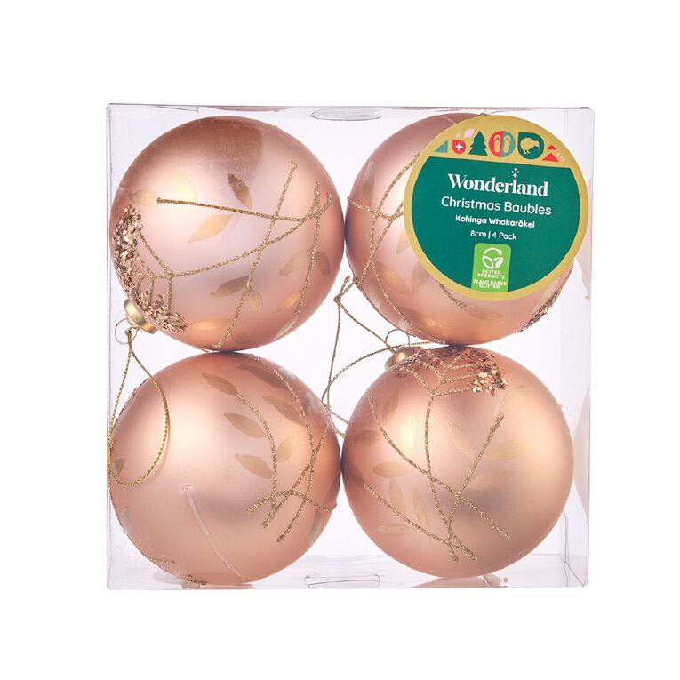 Wonderland Bauble Painted Dandelion 4 Pack 8cm, , hi-res