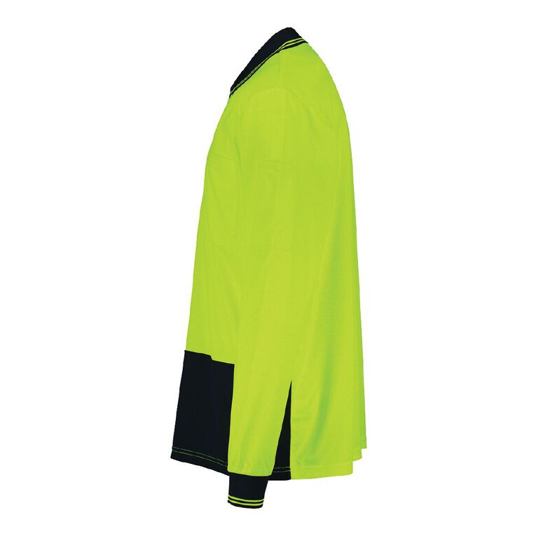 Rivet Long Sleeve Compliant Polo, Yellow Mid, hi-res