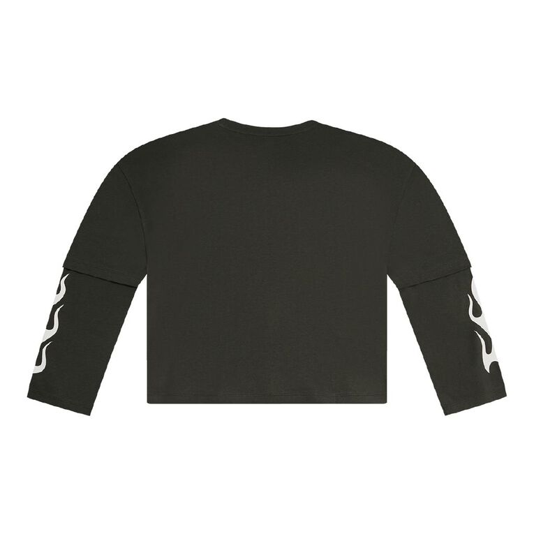 Young Original Double Sleeve Tee, Grey Dark, hi-res