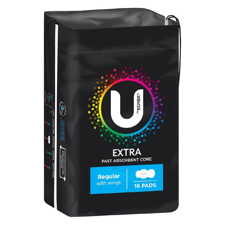 U By Kotex Regular Wings Maxi Pads 16 Pack, , hi-res