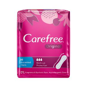 Carefree Original Unscented F&W Liners 30 Pack