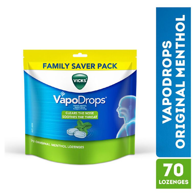 Vicks VapoDrops Original Menthol Lozenges, , hi-res