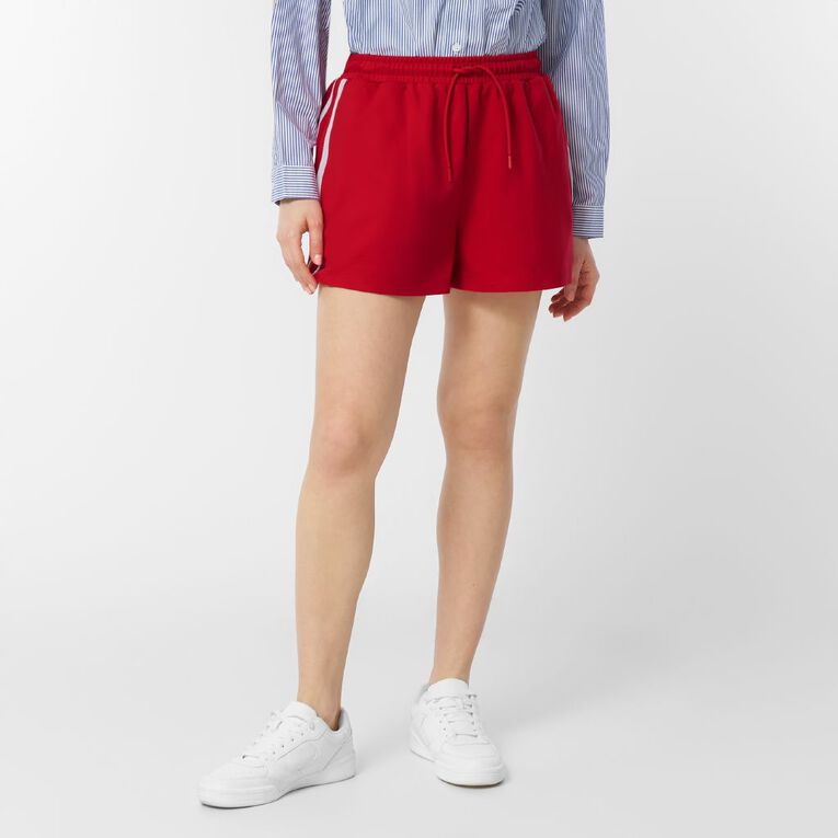 H&H Women's Sporty Short with Stripe, Red, hi-res